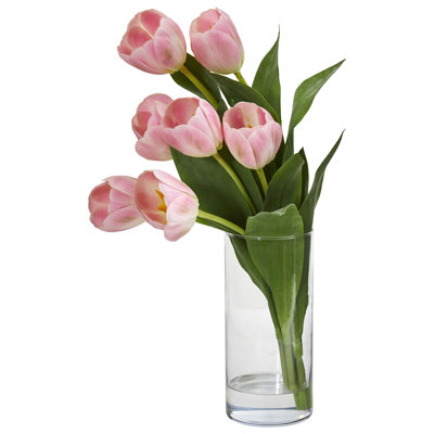 Arrangement floral à tulipes en vase