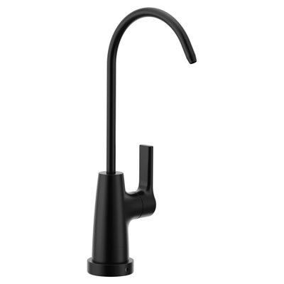 Matte black one-handle high arc beverage faucet