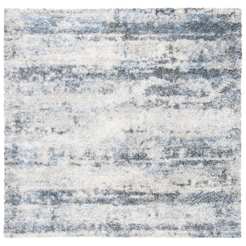 Saqlain Shag Performance Abstract Rug, Square 6'7"