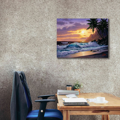 «Sunsets at the beach Never Get Old» par Anthony Casay, art mural sur toile