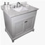 Dessus de meuble-lavabo en pierre de 31 po Montary blanc nouveau modèle avec bol rectangulaire encastré en céramique Montary