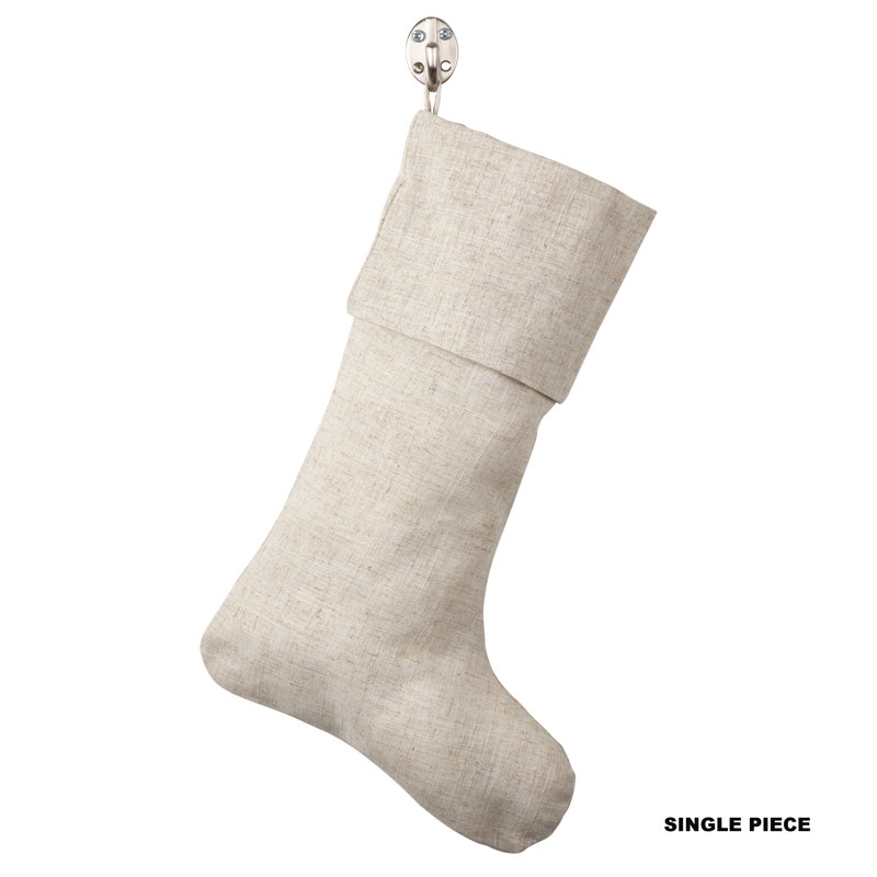 Chaussette de Noël d'inspiration toscane, H 15 po x l 7 po x P 1 po