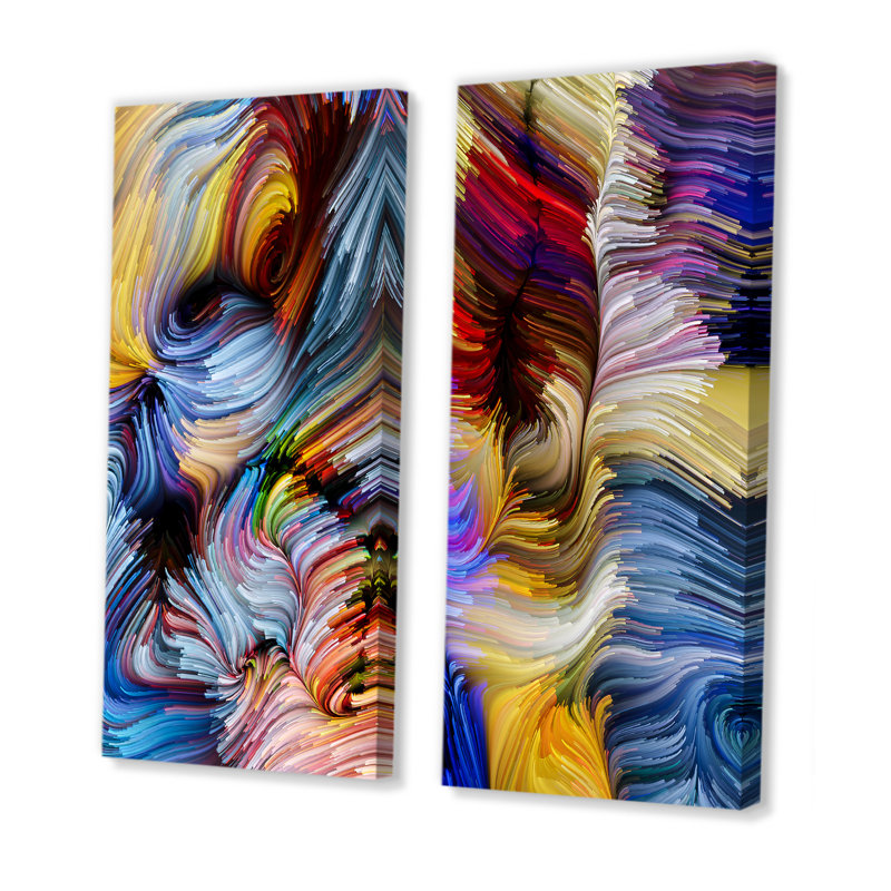 Élégance de l'art liquide - ensemble de 2 reproductions sur toile, Toile tendue, H 20 po x l 24 po x P 1 po