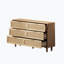 Commode de chambre à coucher en rotin avec commode en bois