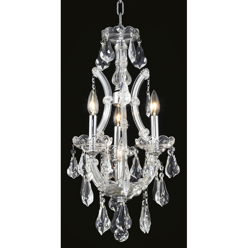Yarmouth 4 - Light Chandelier, Chrome / Crystal (Clear) / Royal Cut