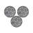 Alora Rubber Multi Functional-Garden Stepping Stone Mat, Round, Black Set of 3 - 14" X 14"