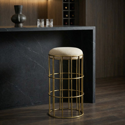 Ryley Upholstered Stool with Metal Frame