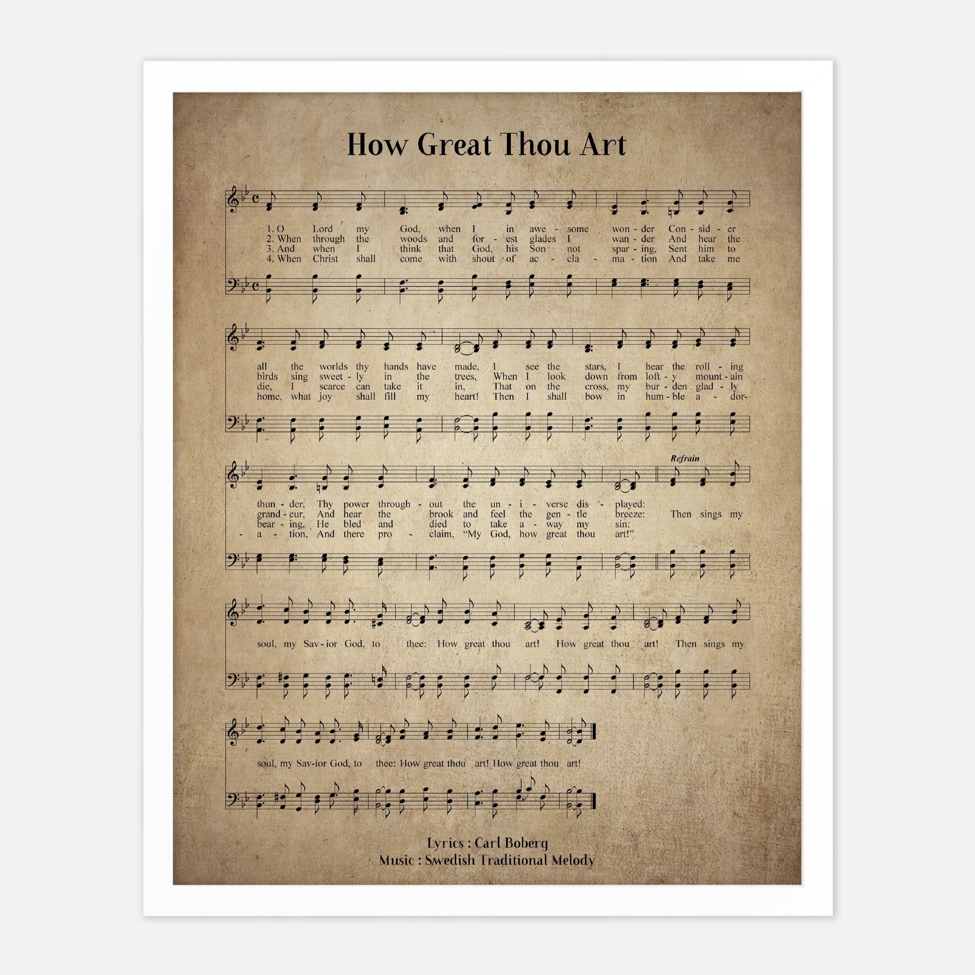 How Great Thou Art On Paper Print