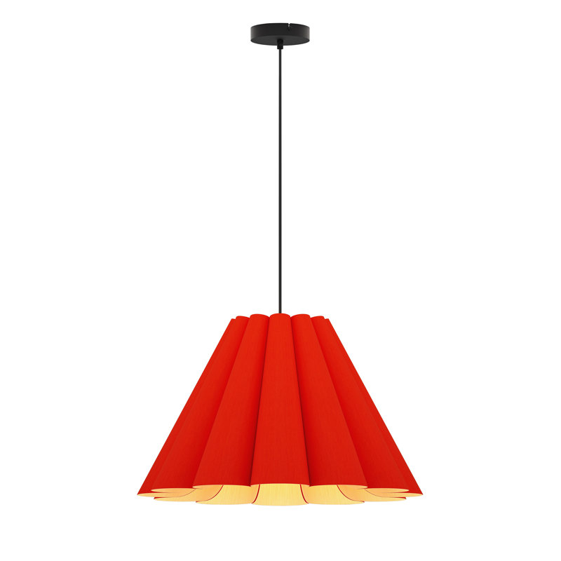 Luminaire suspendu moyen Lora 56, Rouge, H 14,3 po x l 22,8 po x P 22,8 po
