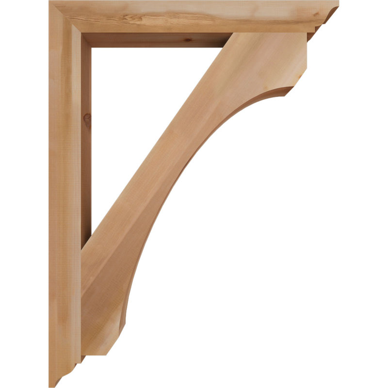 Support en bois rustique traditionnel BKTLEC01, Cèdre rouge de l'Ouest (lisse), H 48 po x l 3,5 po x P 36 po