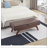 Teddy wool fabric, solid wood feet for solid weighing, and bed end stool with storage function-1004532227