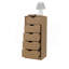 Commode à 5 tiroirs en chêne naturel pour chambre de bébé et chambre de bébé - Rangement moderne peu encombrant