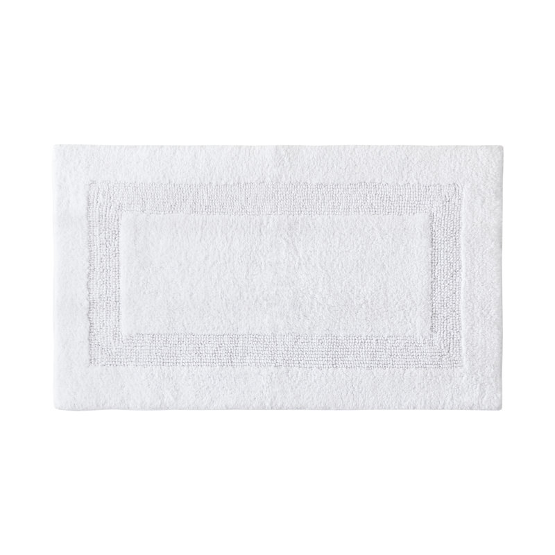 Long Branch Bath Rug, White, 21 x 34