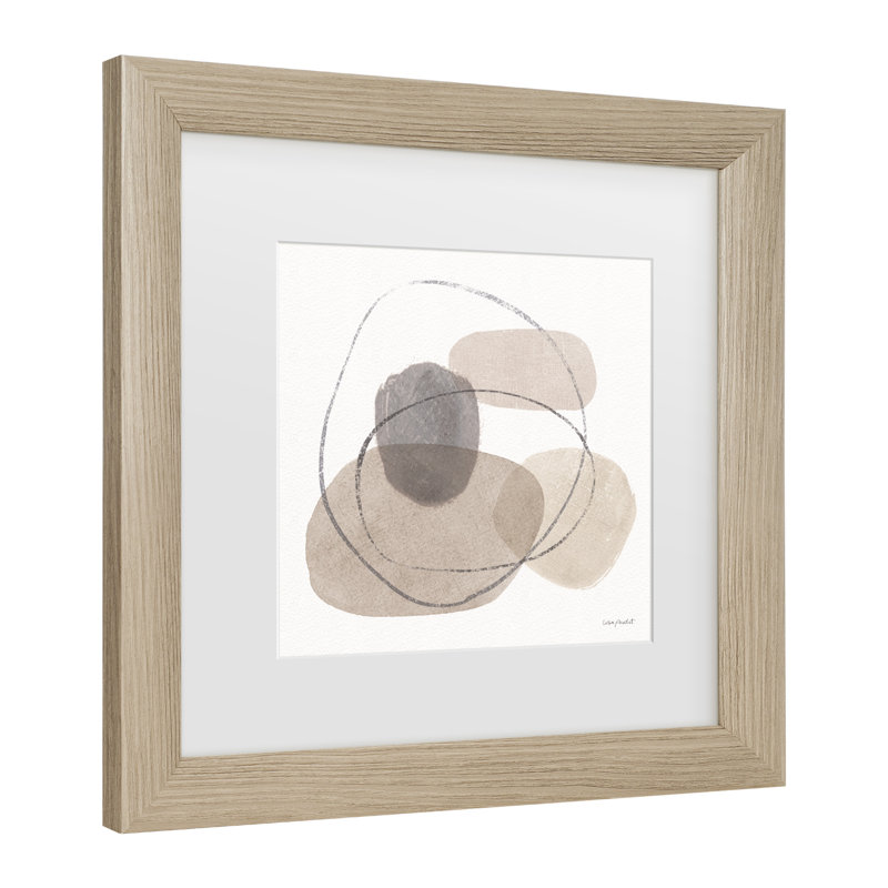 «Think Neutral 07» par Lisa Audit - Reproduction d'art sur toile encadrée, Cadre blanc, H 13 po x l 13 po x P 0,75 po