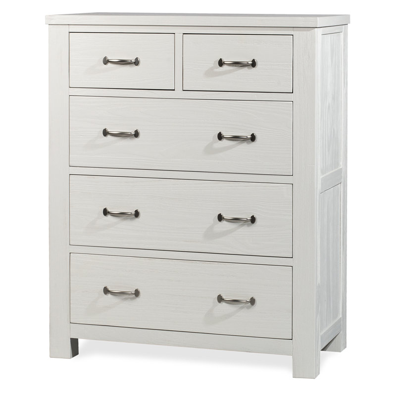 Commode 5 tiroirs Mateo, Blanc