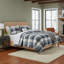 Ensemble de courtepointe à chevrons 6 pièces avec coussins décoratifs gris-136170013-136170016