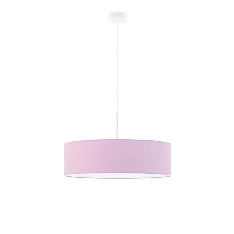 Aubrionna 4 - Light Drum Pendant, Light Violet, White