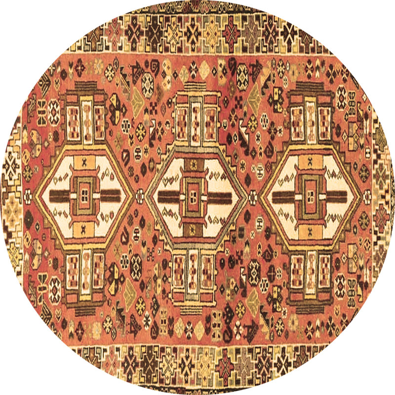 Tapis brun traditionnel Traditional 4089, Rond 3 pi