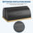 Stainless Steel Bread Box with Rubber Wood Base, Large Capacity Bread Storage Container for Kitchen Countertop