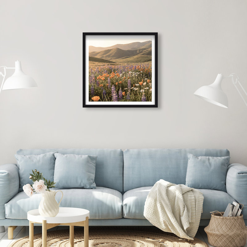 Lavender Hill Print by Oliver Gal, 25.5" H x 25.5" W, Black Shadowbox