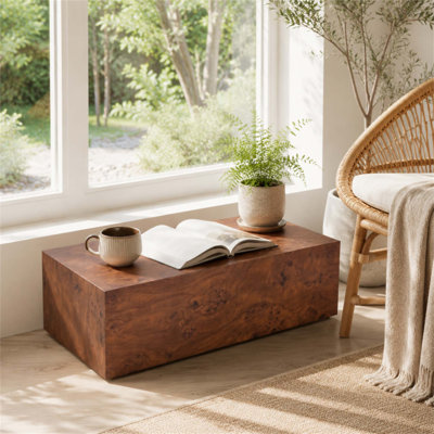 Table basse d'appoint en placage de bois aggloméré Premium