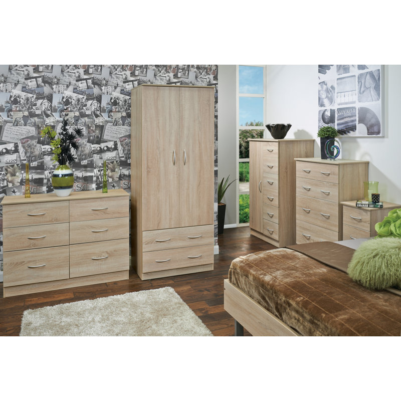 Crete 39.5cm W Manufactured Wood Bedside Table, Bardolino