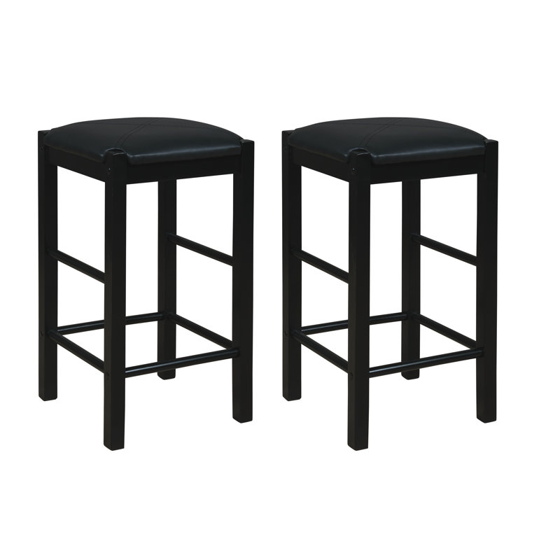 Tabouret de comptoir 24,5 po Loria, Noir, noir, noir, noir
