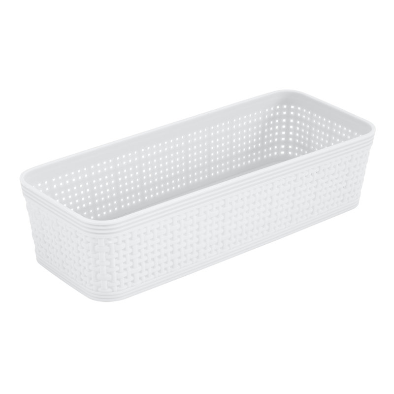 Ensemble de 10 bacs en plastique, Blanc