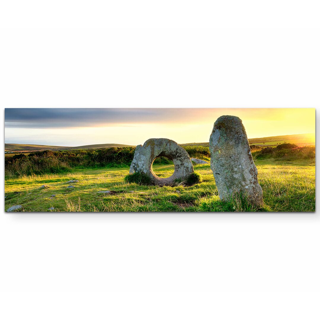 Leinwandbild Mystische Men-an-Tol Steine in Cornwall