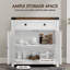Armoire d'appoint en bois 2 portes 33,46 "avec 1 tiroir-106891211