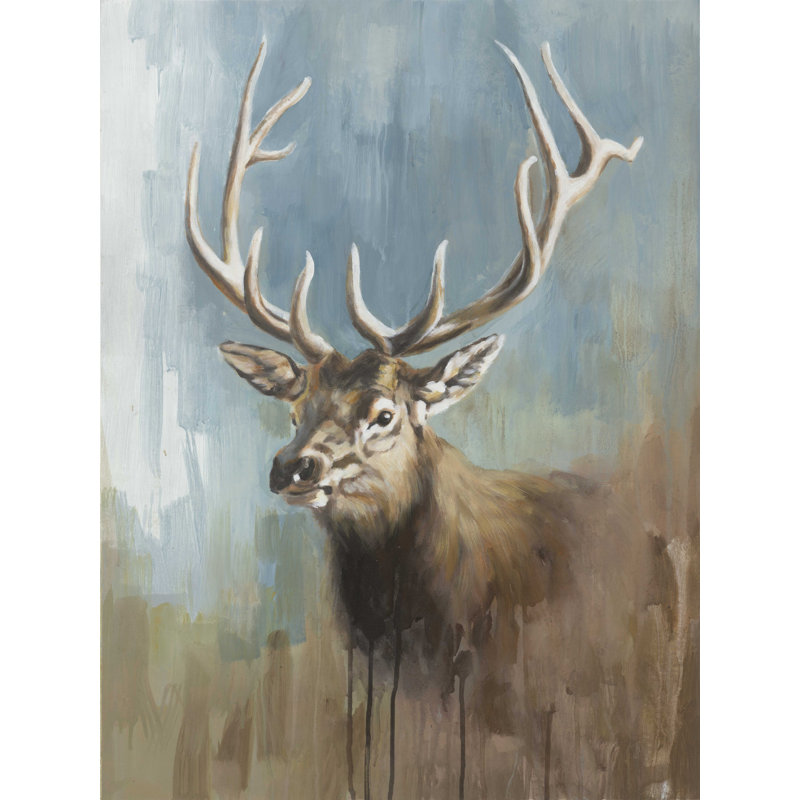 Renne - reproduction sur toile tendue, H 24 po x l 18 po