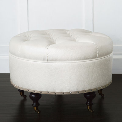 Danae Faux Leather Ottoman