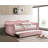 Pink Velvet Daybed W/Trundle (Twin)