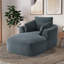 Canapé de 65 po sans os avec compression, méridienne intérieure, canapé rembourré en velours côtelé, canapé-lit Cloud, fauteuil de lecture surdimensionné pour le salon, aucun assemblage requis-115669673