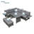 5-Piece Outdoor Patio Rattan Sofa Set, Sectional Pe Wicker L-Shaped Garden Furniture Set With 2 Extendable Side Tables, Dining Table And Washable Covers For Backyard, Poolside, Indoor-836809578-836809572