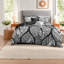 Ensemble de literie 6 pièces très grand et très grand de qualité supérieure en satin de coton 100% avec motif damassé pour les chambres modernes