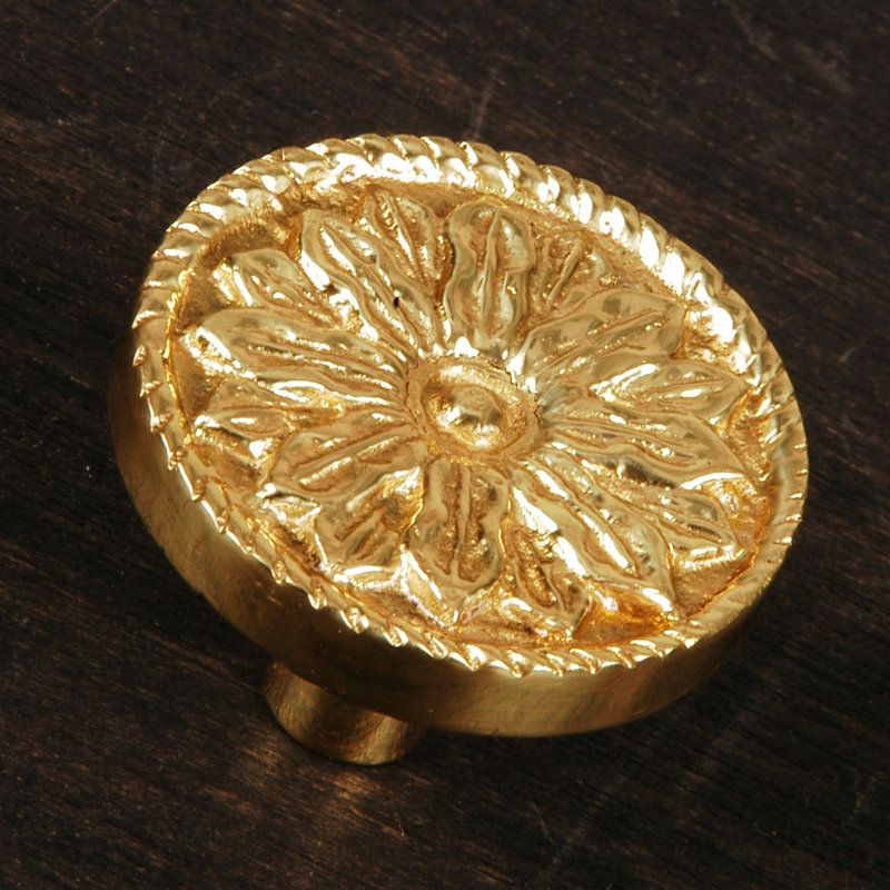 CK Series 1 1/4" Diameter Mushroom Knob, Polished Brass