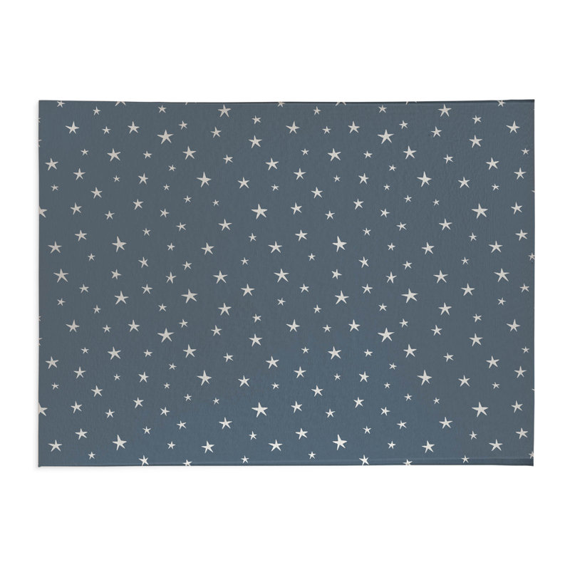 Tapis de cuisine antidérapant Starry Night, Bleu, Rectangle 4pi x 6 pi