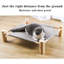 Lit surélevé pour hamac pour chat et chien - Lit en bois pour animal de compagnie avec filet respirant