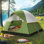  Tente de camping, tente de randonnée imperméable et imperméable pour 4 personnes avec mouche amovible, tentes familiales portatives légères pour le camping, les voyages, la pêche, la randonnée, les scouts