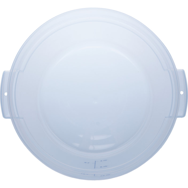 Contenant alimentaire rond 12 pintes - blanc, Transparent