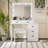 White Color Adjustable Dressing Table