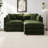 Modern Chenille Loveseat Sofa Couch With Ottoman-506217866-506217865
