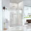 Porte de douche coulissante simple sans cadre - verre trempé transparent, conception à dérivation-126559254
