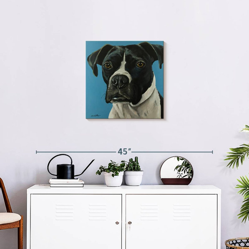 Crowle Boxer Black Boxer, 10" H x 10" W
