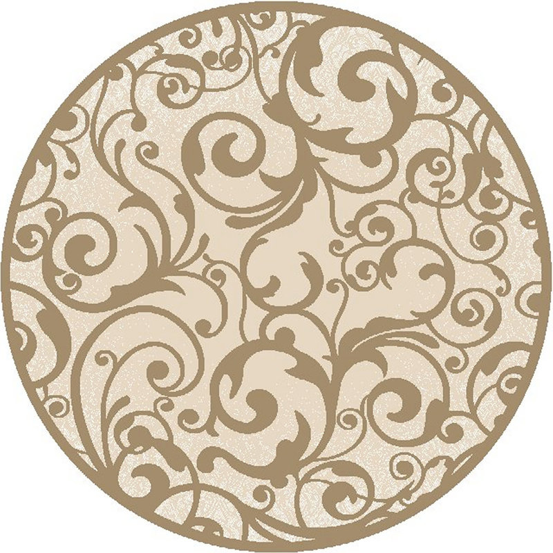 Tapis ivoire / crème Aashild, Rond 5 pi 3 po