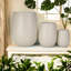Ensemble de pots à fleurs en oxyde de magnésium durable, style moderne pour patio et intérieur