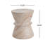 Table d'appoint d'extérieur / d'intérieur en béton léger, finition travertin