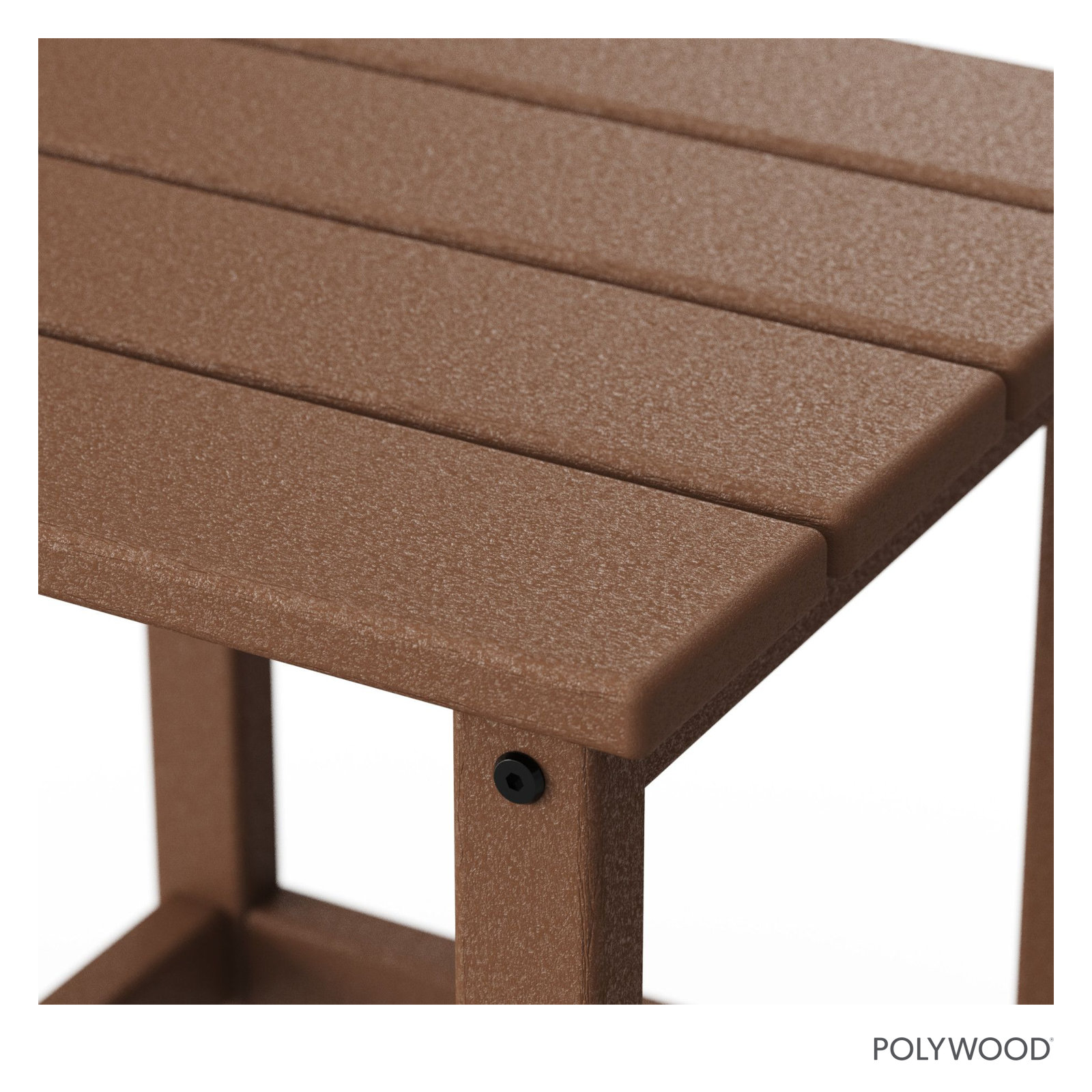 POLYWOOD® Long Island 15" Patio Side Table, Teak
