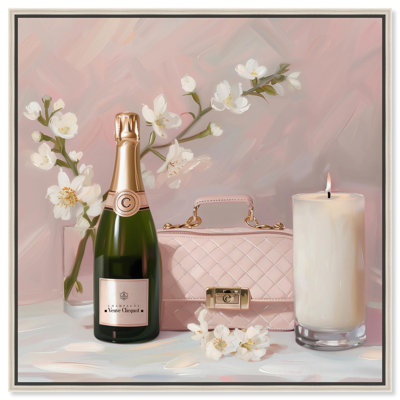 Porte-monnaie rose champagne et toile de bougie par Art Remedy